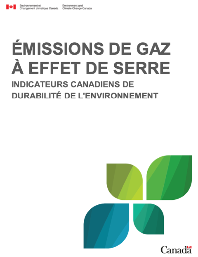 Émissions de gaz à effet de serre - Indicateurs canadiens de durabilité de l'environnement